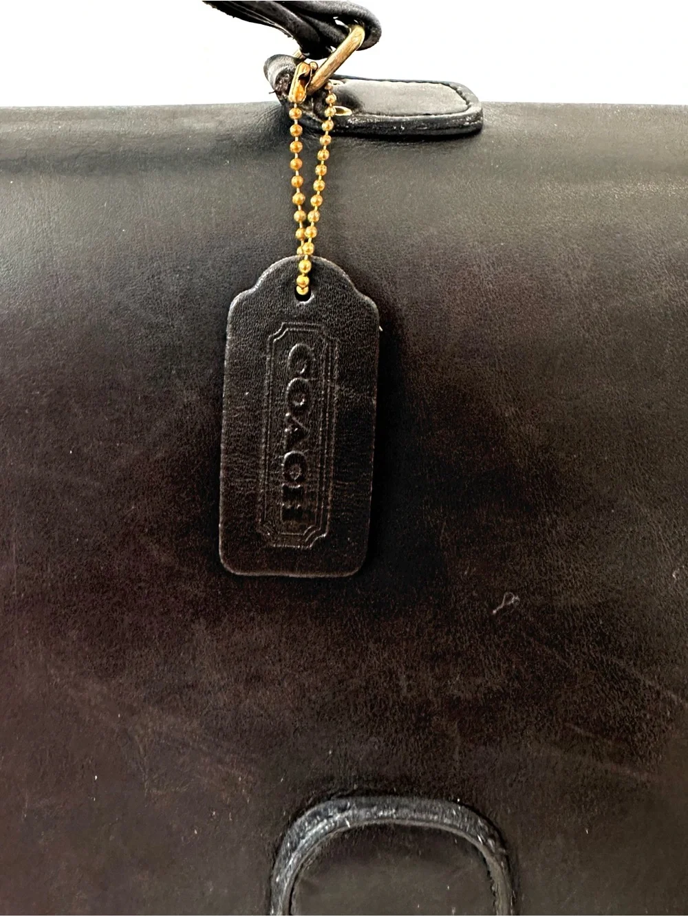 Coach black leather